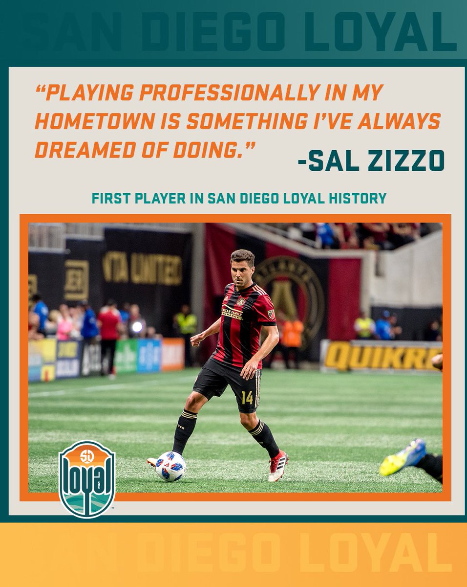 SanDiegoLoyal's tweet photo. A historic moment for #SDLoyal. Welcome @SalZizzo to #Team1!

#LoyalToOurSoil
#SanDiego
#USLChampionship https://t.co/yiBiHM2SzI