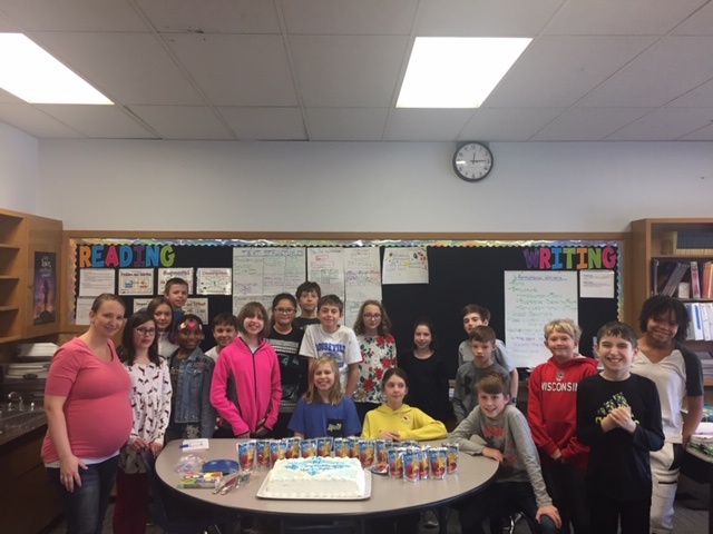 Mrs. Fullington's class throwing her a baby shower! <a href="/tosaschools/">Wauwatosa Schools</a>