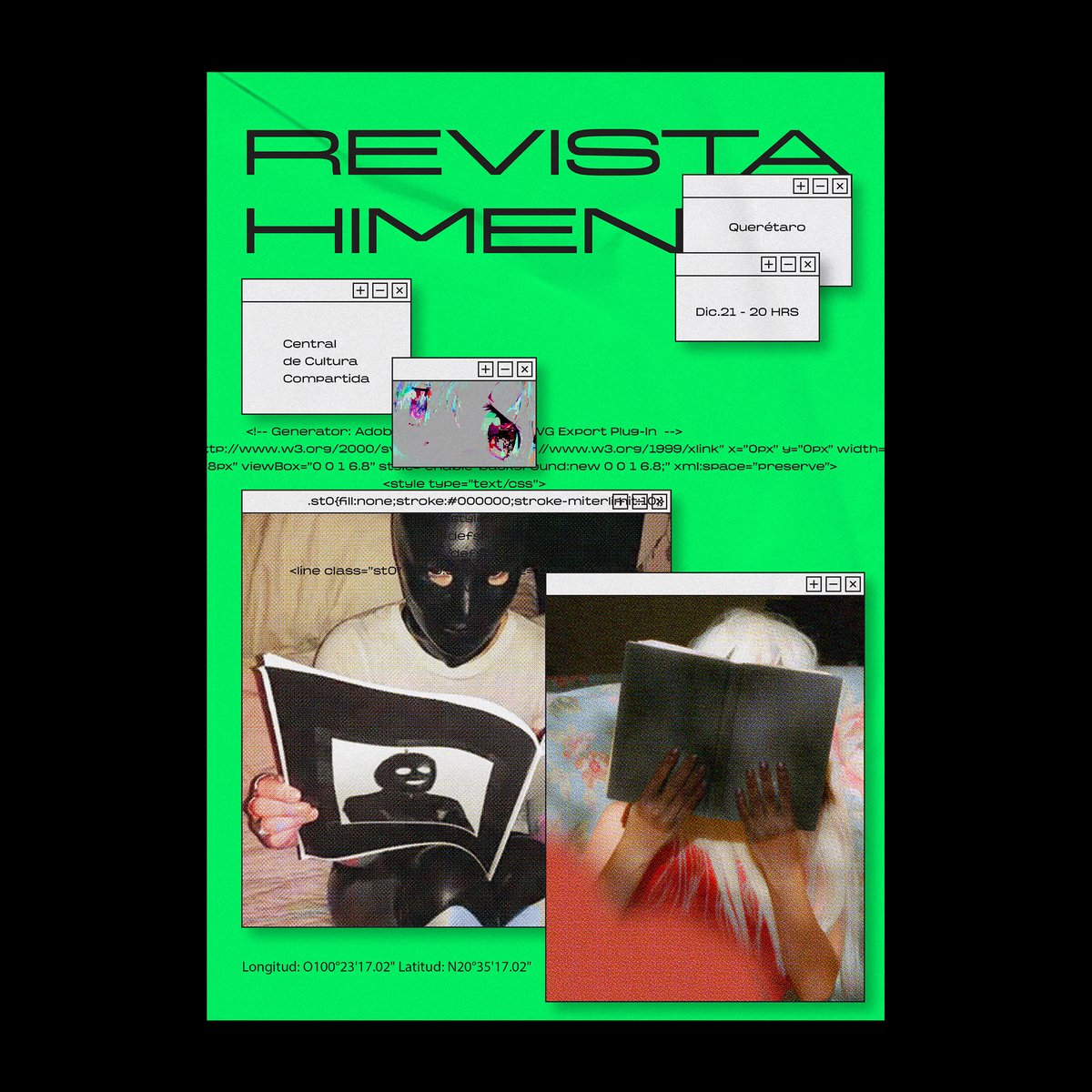 HimenRevista's tweet photo. Revista Himen en Querétaro. Nos reuniremos entre libros y cervezas con escritores y artistas queretanos. Además llevaremos stickers, fanzines y camisas.

Nos vemos el sábado 21 de diciembre a las 8 pm en Central de Cultura Compartida, calle José María Morelo #69, Colonia Centro. https://t.co/sOAE1gxjvw