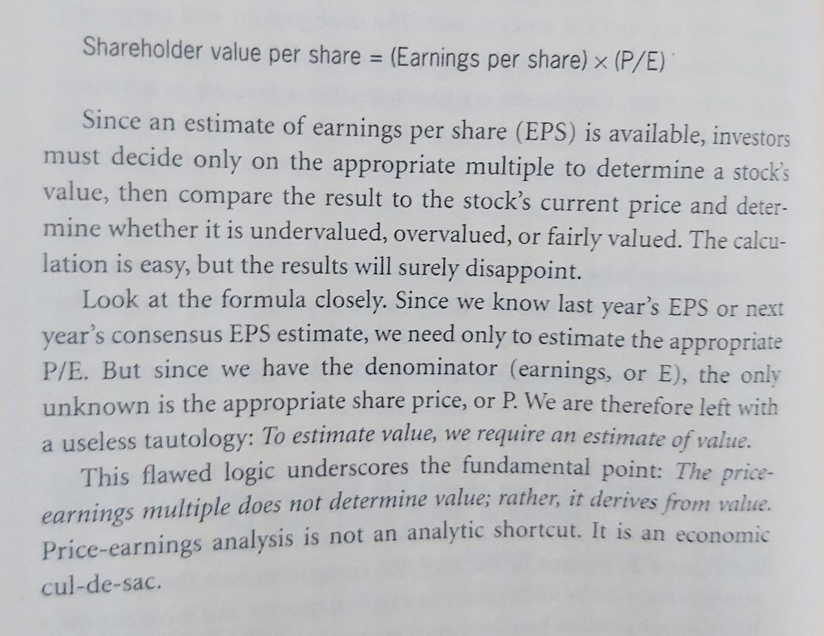 Adolfo Gª Nombela Price Earnings Analysis Is Not An Analytic Short Cut It Is An Economic Cul De Sac Rappaport Mjmauboussin