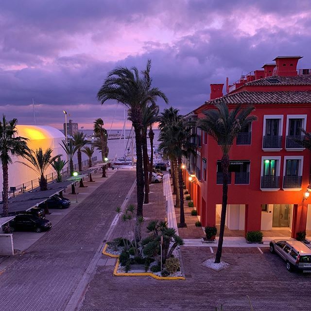 The view tonight in the port of Sotogrande #nofilter #purplesky #portview #yachtview #night #sunsetphotography #sunset #peaceful #travel #tourist #visitSpain #Sotogrande #Sotograndelife #goodlife #Cadiz #Andalucia #Spain