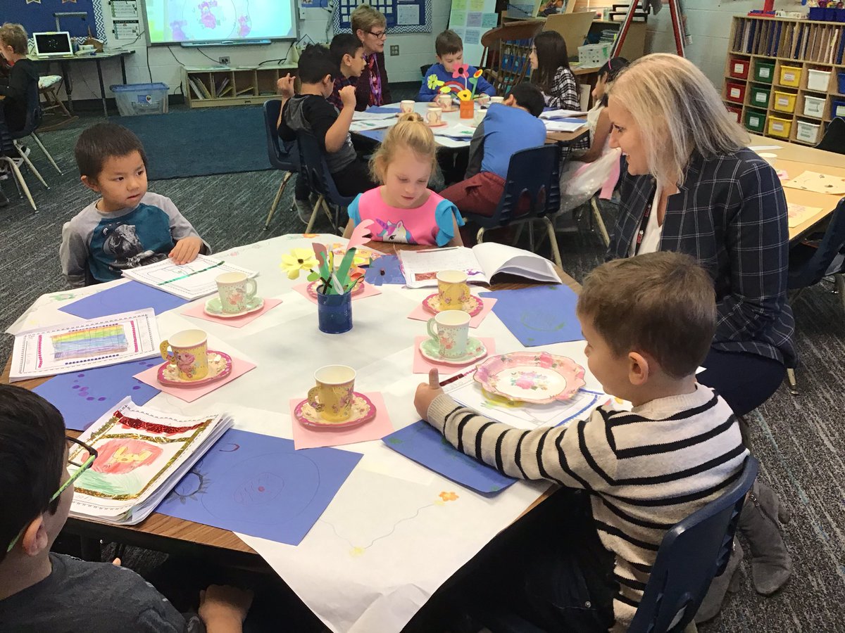 ElizabethKrus18's tweet photo. We celebrated our writing with our own book study tea party today! What a fun morning! https://t.co/5rRhgAcune