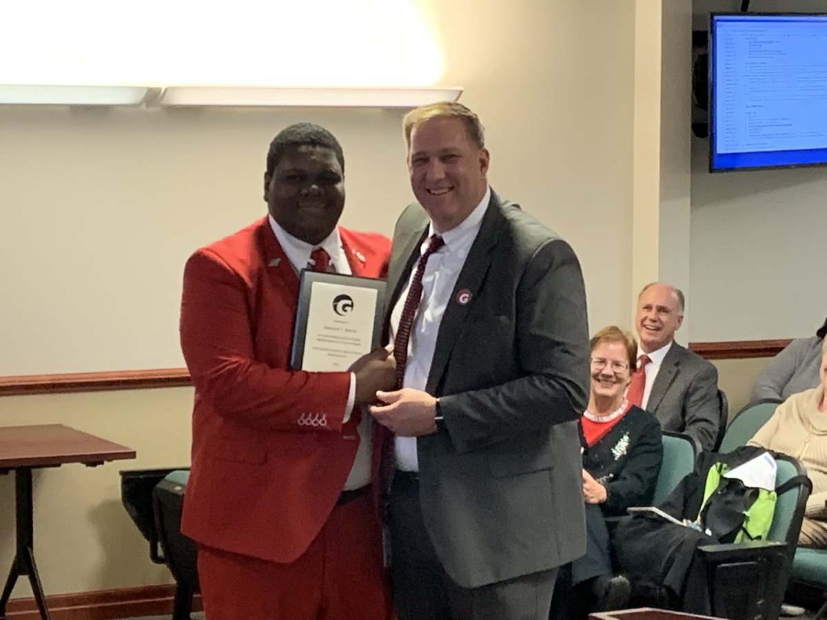 glndschools's tweet photo. Special thanks to our outgoing student School Board member, @presDMorris! https://t.co/i9smEylwSr