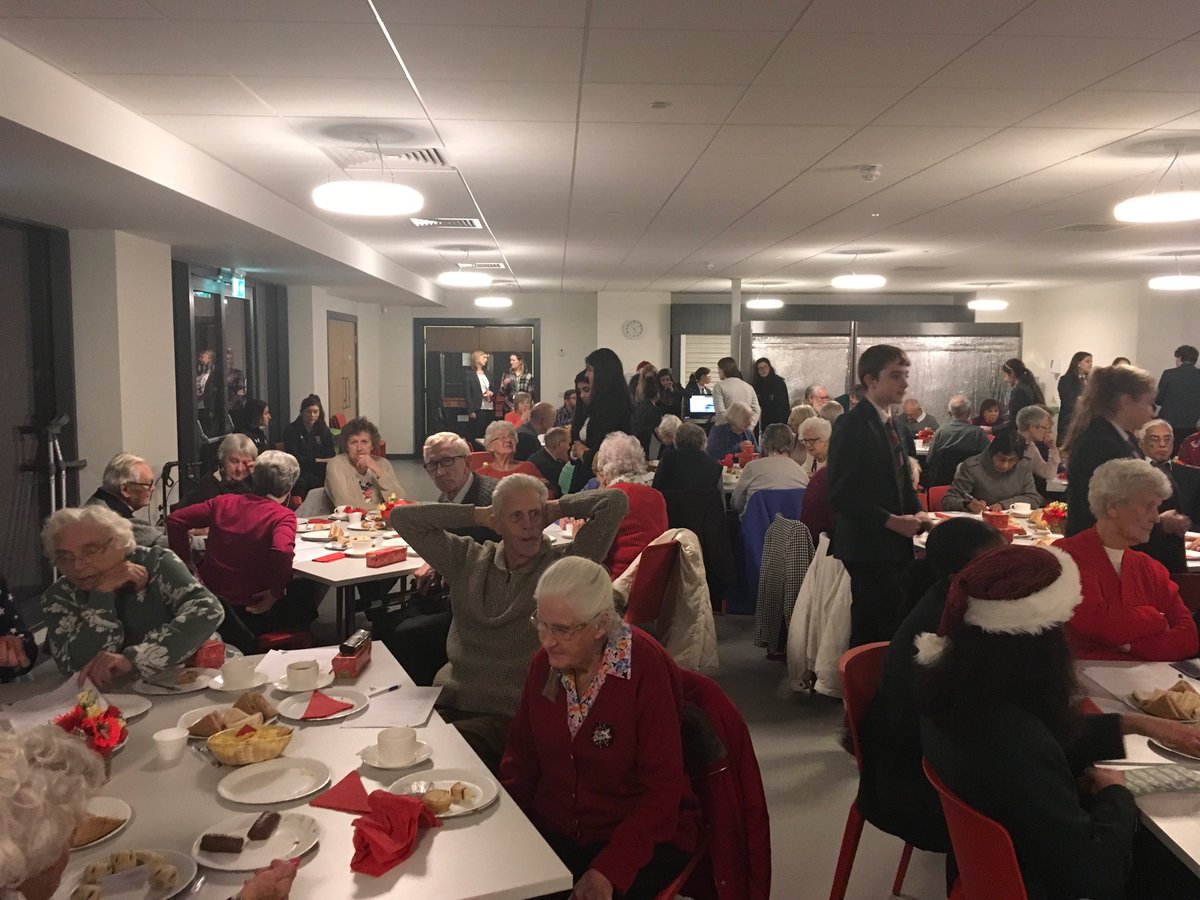 We still don’t have full accessibility to our school hall for all visitors at the moment but it was still lovely to welcome some of our friends from the local community into our new canteen for the Senior Citizens’ Christmas Party.