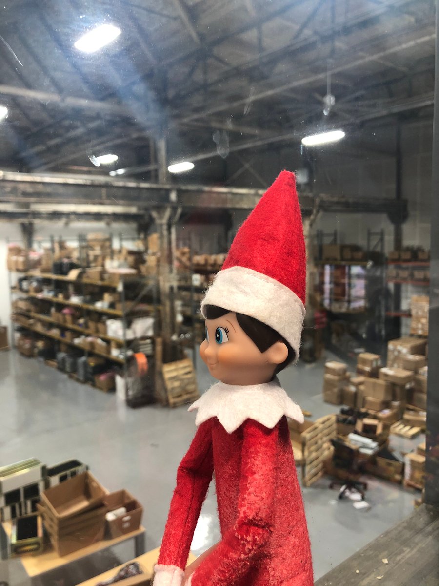 vardata's tweet image. Cousin Eddie is overlooking the warehouse, where we carry most products in stock and his other elf friends will be jealous of this large space! #elfontheshelf
