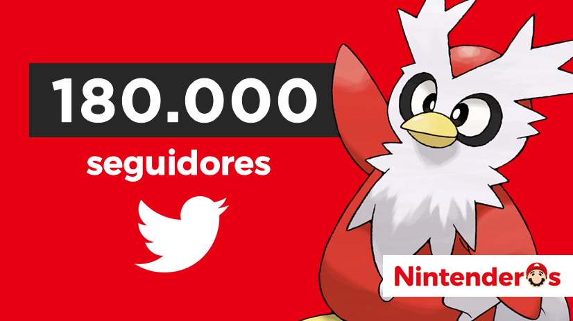 ¡Recientemente hemos superado los 180.000 seguidores en Twitter! ¡Infinitas gracias a todos, nintenderos!