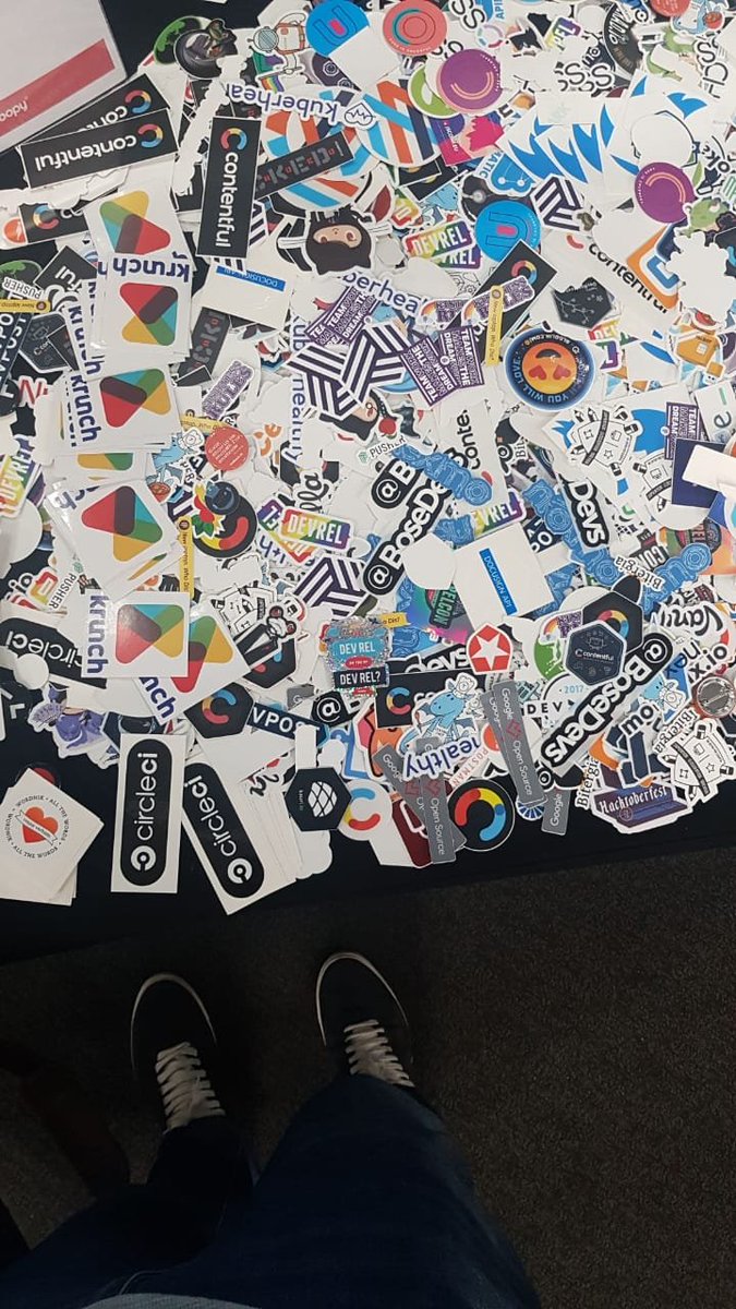krunchdata's tweet photo. Here we are in London #DevRelCon again, feel free to grab one of our stickers and decorate your laptops with it.🤗🎨 https://t.co/hEM7gtP2kb