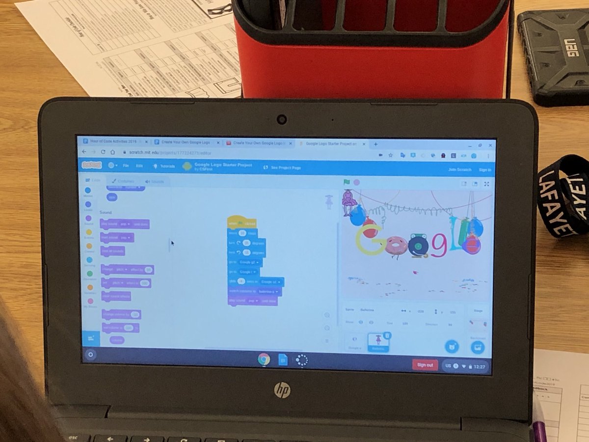 LHSLibraryMedia's tweet photo. A fun Google logo!
#ALALibrary #CSFirst #fcpshourofcode https://t.co/Wd6wiO3KiX
