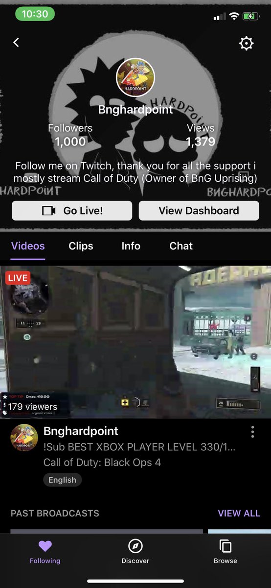 BnGHardpoint's tweet photo. Last night I reached 1,000 followers on Twitch🐐 Appreciate the Support means a lot https://t.co/4du40KNDtW