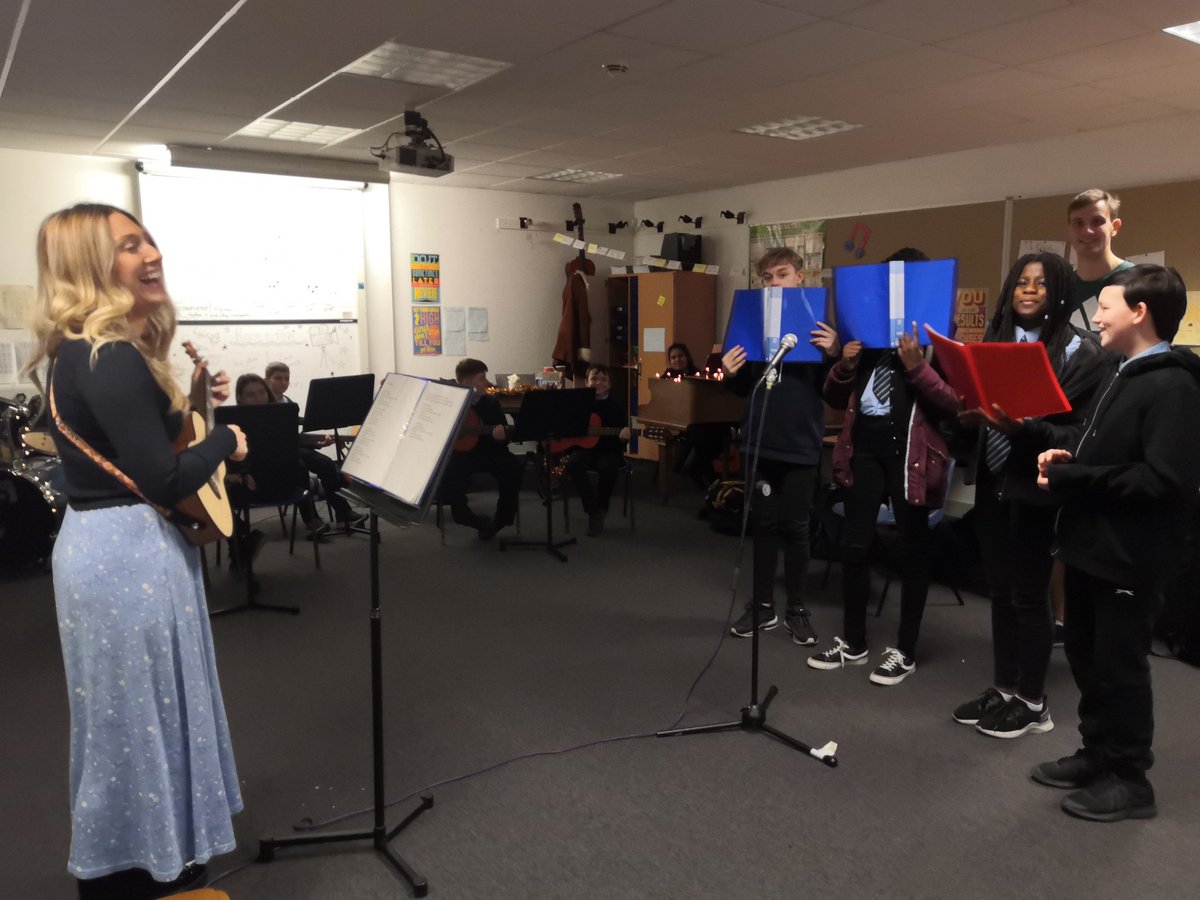 RacShe1001's tweet photo. Getting festive at choir practice today! Come see us at the Christmas concert tomorrow night! @GracemountHigh https://t.co/tNr2uGp2MX