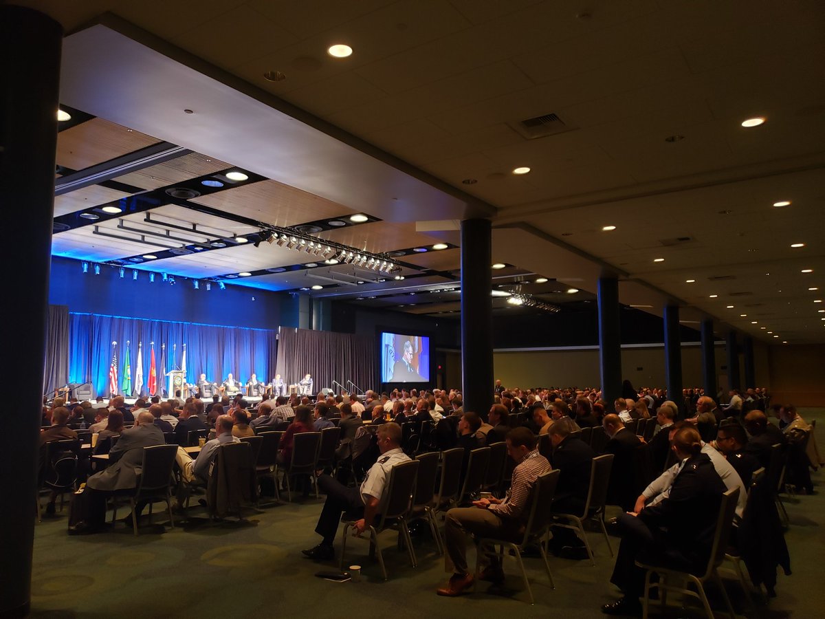 Full house at <a href="/SAEIntl/">SAE International®</a> #DoD Maintenance Symposium for discussion about managing the #defense industrial base as a strategic capability. #military #sustainment #readiness #mro