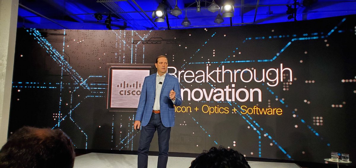 After 5 years and $1 billion in R&amp;D, <a href="/Cisco/">Cisco</a> CEO <a href="/ChuckRobbins/">Chuck Robbins</a>  announces Cisco's own silicon chip for the industry. Software+Silicon+Optics