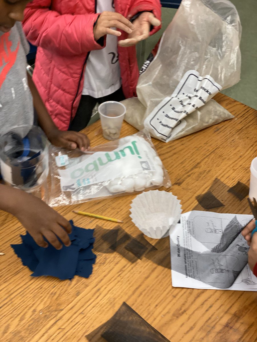 Mrs_Disheroon's tweet photo. STEAM in the classroom! 4th graders are designing water filters that could be used to help clean the water from the Chesapeake Bay. @HyblaValleyES @FCPSSTEAM https://t.co/xZLJ2yFhcG