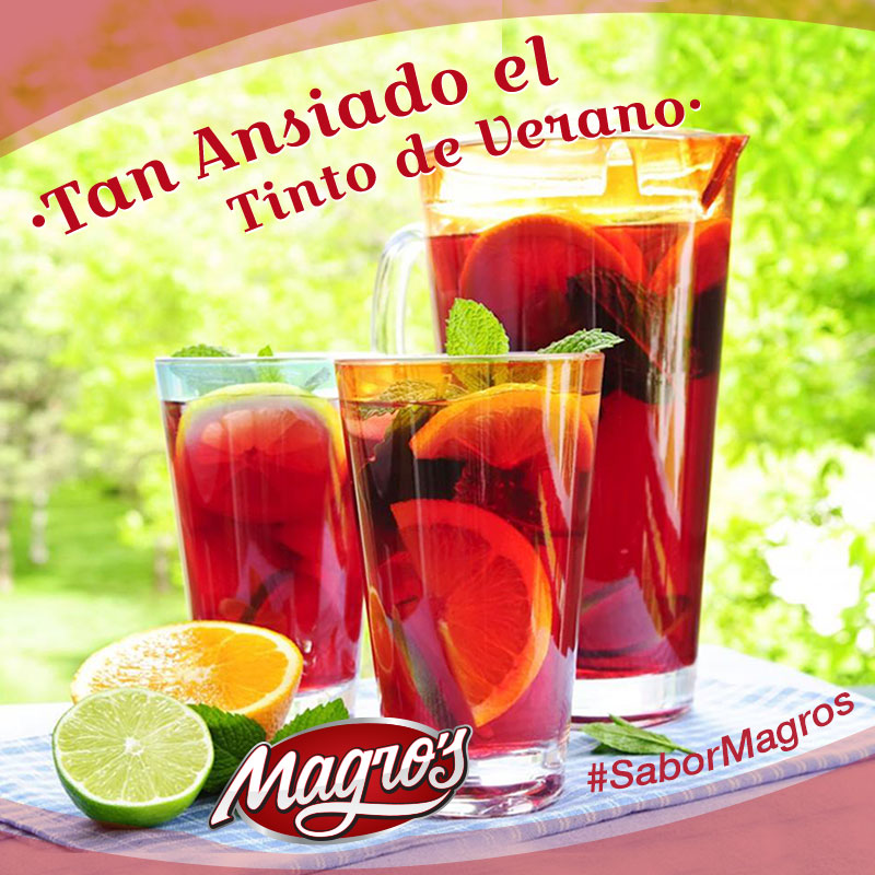 SaborMagros's tweet photo. En estos dìas decembrinos nos reunimos para compartir con los amigos y familia. El Tinto de Verano es una bebida refrescante a base de soda, vino, limòn y naranja que puedes acompañar con tus embutidos MAGRO`S favoritos #SaborMagros #Embutidos #Navidad2019 https://t.co/Wl1jZ7TqBG