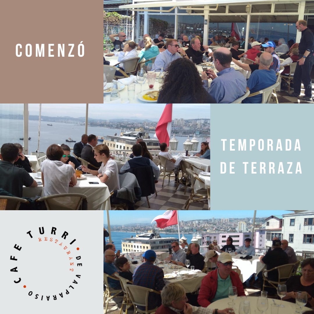 CafeTurri's tweet photo. ¡Te esperamos todos los días con la mejor gastronomía del puerto y una  vista alucinante! 
.
¡Disfruta la temporera de terraza en Turri!
.
Reservas@turri.cl
#valpo #maridaje #caldillo #mariscos #cafeturri #valparaiso #cerroconcepcion #turismo https://t.co/8dWlOglqvL