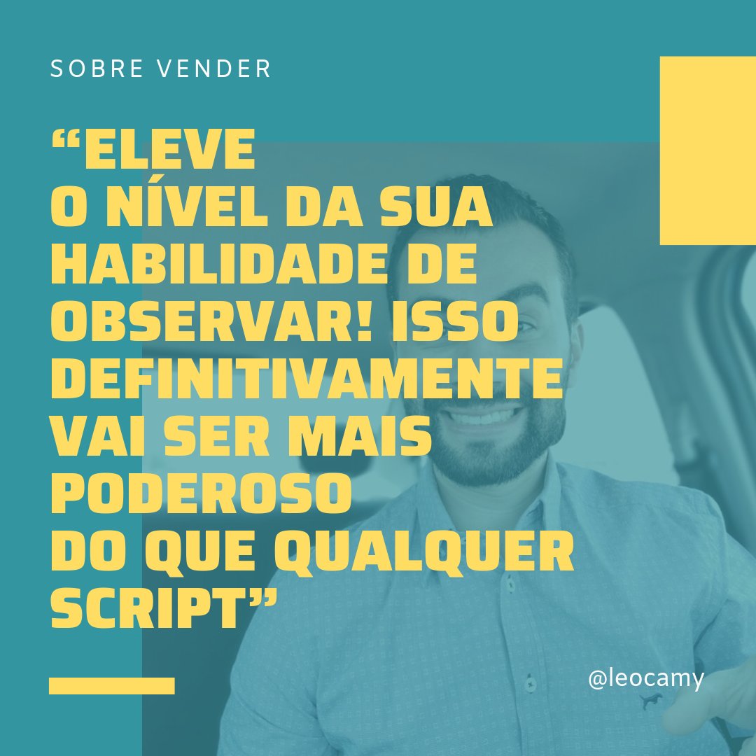 LeonardoCamy's tweet photo. Perguntar, escutar, observar, identificar: serão suas maiores armas de venda. 👊

#superacao #altaperformance #melhor #melhoracadadia #resultados
#vendedor #vendedordesucesso #empreendedor #vendasdiretas #vendaexterna #altaperformance #superacao #tecnicasdevendas https://t.co/M4U8iuB0Yl