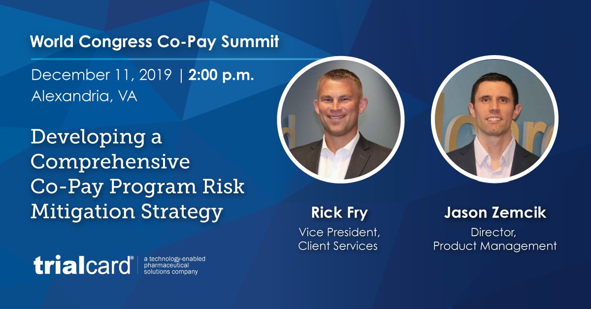 _mercalis's tweet image. Co-pay programs are susceptible to a variety of risks. Join us today at the @WorldCongress Co-Pay Summit to learn more about the growing need for a thorough risk mitigation strategy. 
🔗bit.ly/2HleVRP #TCdifference
