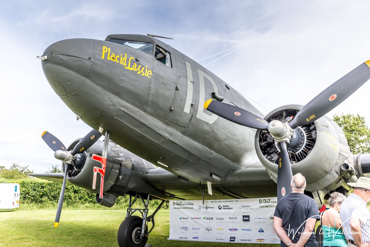 Four more C-47's visiting the @Shuttleworth_OW Flying Festival were 'Placid Lassie', Betsy's Biscuit Bomber' & 'Airborne Rendezvous With Destiny' @DDaySquadron #loveoldwarden #loveshuttleworth #LestWeForget #AvGeek #daksovernormandy #dday75 https://t.co/5xlrL7pkWw