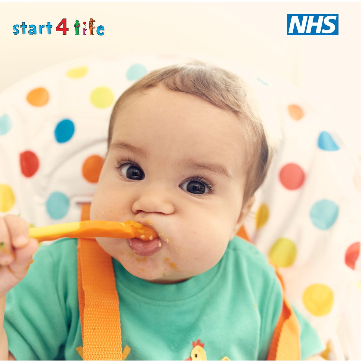 Growing, sitting, laughing, teething…but when is baby ready for weaning? Visit Start4Life for NHS-approved advice on the signs your baby is ready to wean bit.ly/S4Lweaning