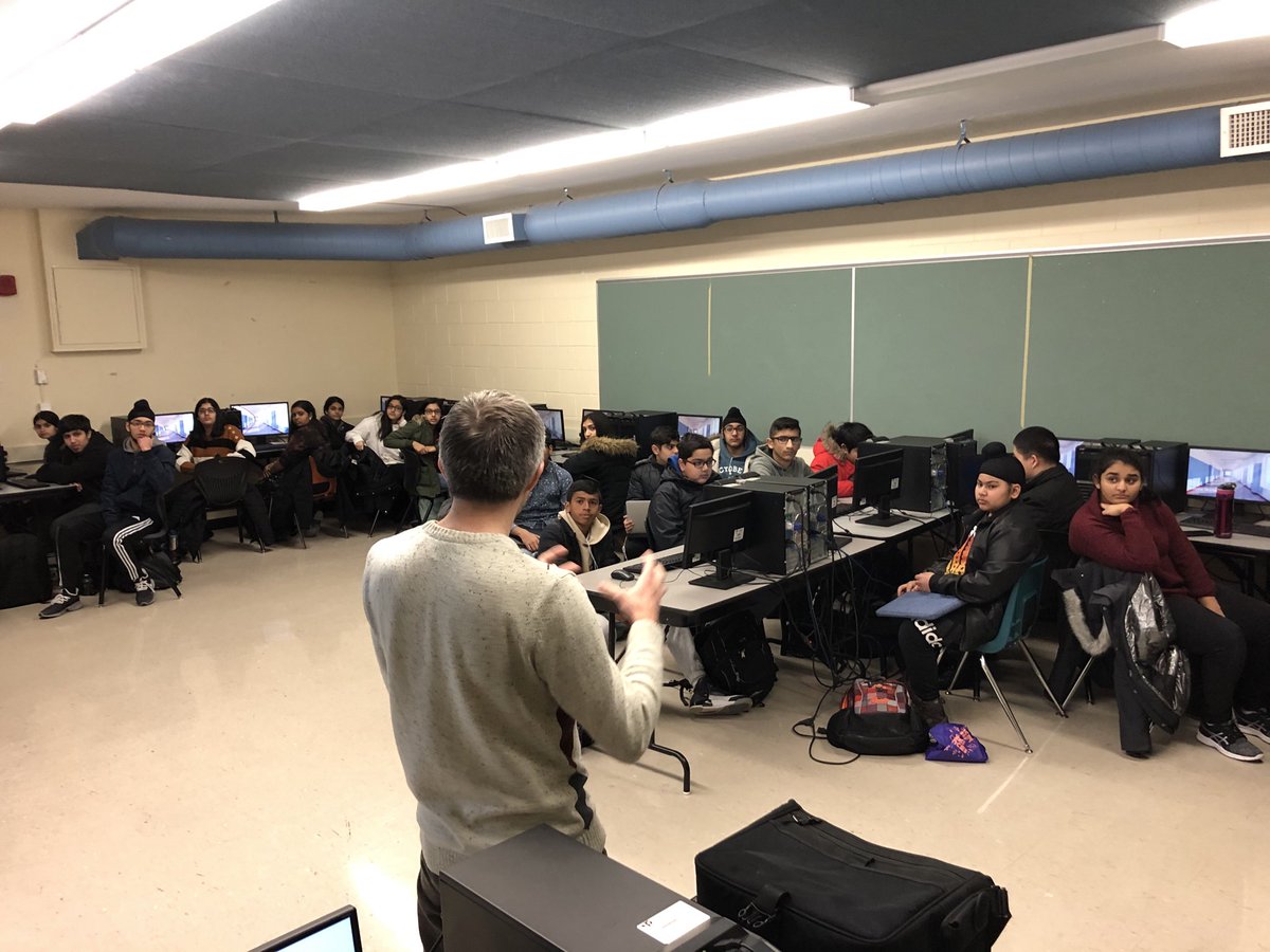 #PDSBLTSS Staff Greg Yantz, Larisa Romonav, Anupam Saurabh,  Julie Stagg, and ⁦<a href="/joe_skuce/">J Skuce</a> Supporting #HourofCode2019 ⁦<a href="/GlenforestSS/">Glenforest SS</a>⁩ #STEM ⁦<a href="/PeelSchools/">Peel District School Board</a>⁩ @opseu292