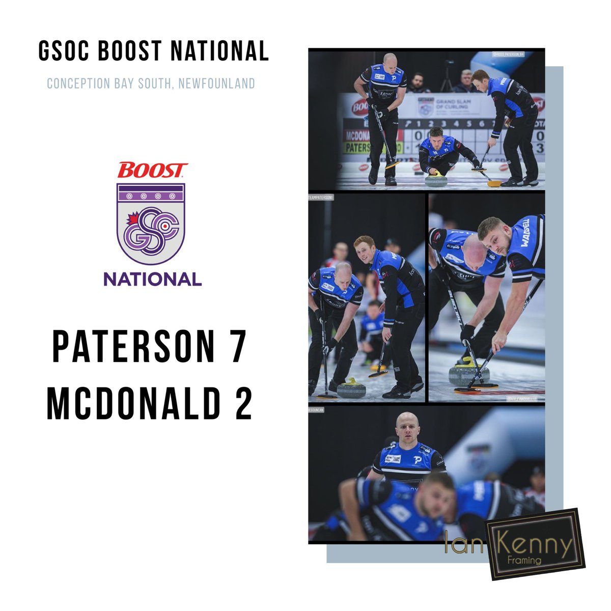 TeamPaterson1's tweet photo. Good first win under our belts at Boost National.
Next game: 8.30pm vs Team Koe
#GSOC #BoostNational #IanKennyFraming #RunbackCurling #HardlineCurling #BritishCurlingSupplies
β’
β’
β’
Photo πΈ: @jeffrey_au13 https://t.co/2YtVgfTrRc