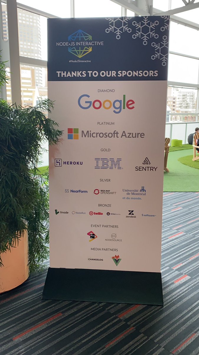 openjsf's tweet image. Thank you to our amazing sponsors! #NodeJSInteractive