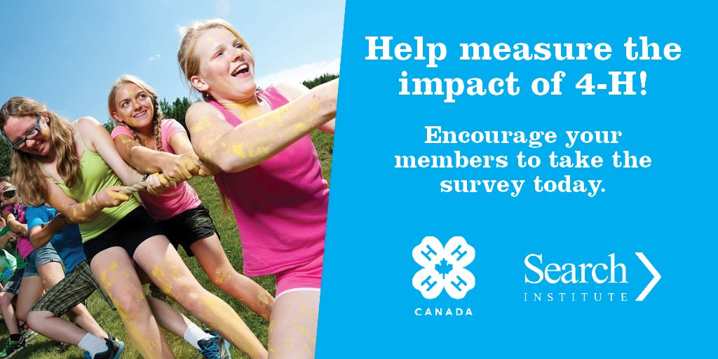 4HOntario's tweet photo. By encouraging your members to fill out the Youth and Program Strengths Survey, you can help ensure that 4-H continues to help your members have the best 4-H experience possible! Find the survey here: https://t.co/kqsBVMaUKI #4HYouth #4HProgram #4HSurvey #4His4me https://t.co/WqhbdhHNDL