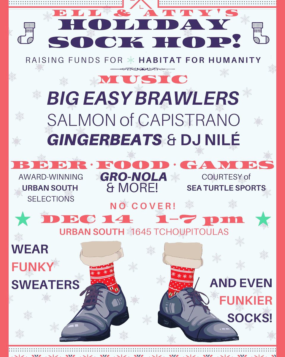 GingerBeatsNOLA's tweet photo. Come catch me at @UrbanSouthBeer this Saturday! 🎅 🍺 https://t.co/uuR6kwRYEH