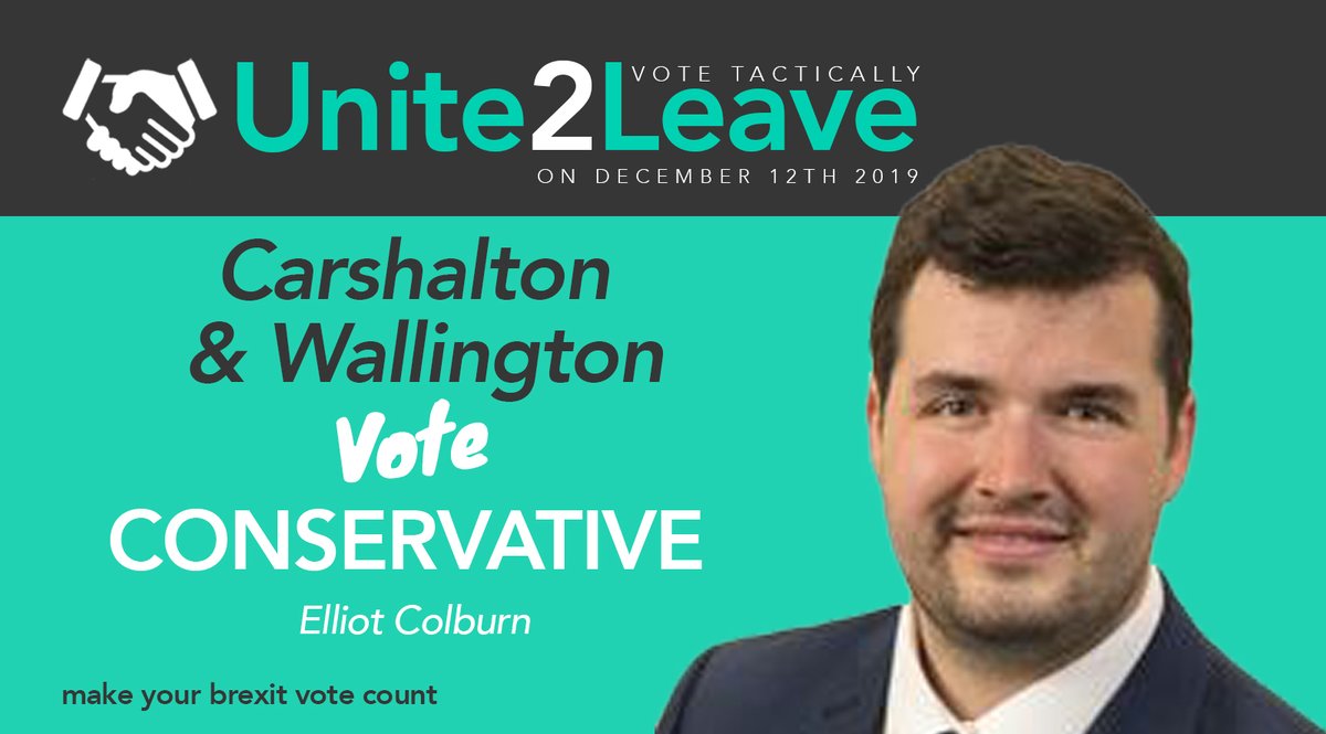 Unite2Leave's tweet photo. #Unite2Leave recommends a vote for Conservative Party candidate Elliot Colburn @ElliotColburn in Carshalton & Wallington
https://t.co/qgFMEav3T9 #MakeYourVoteCount #GE2019 https://t.co/iC2XrUbo8l