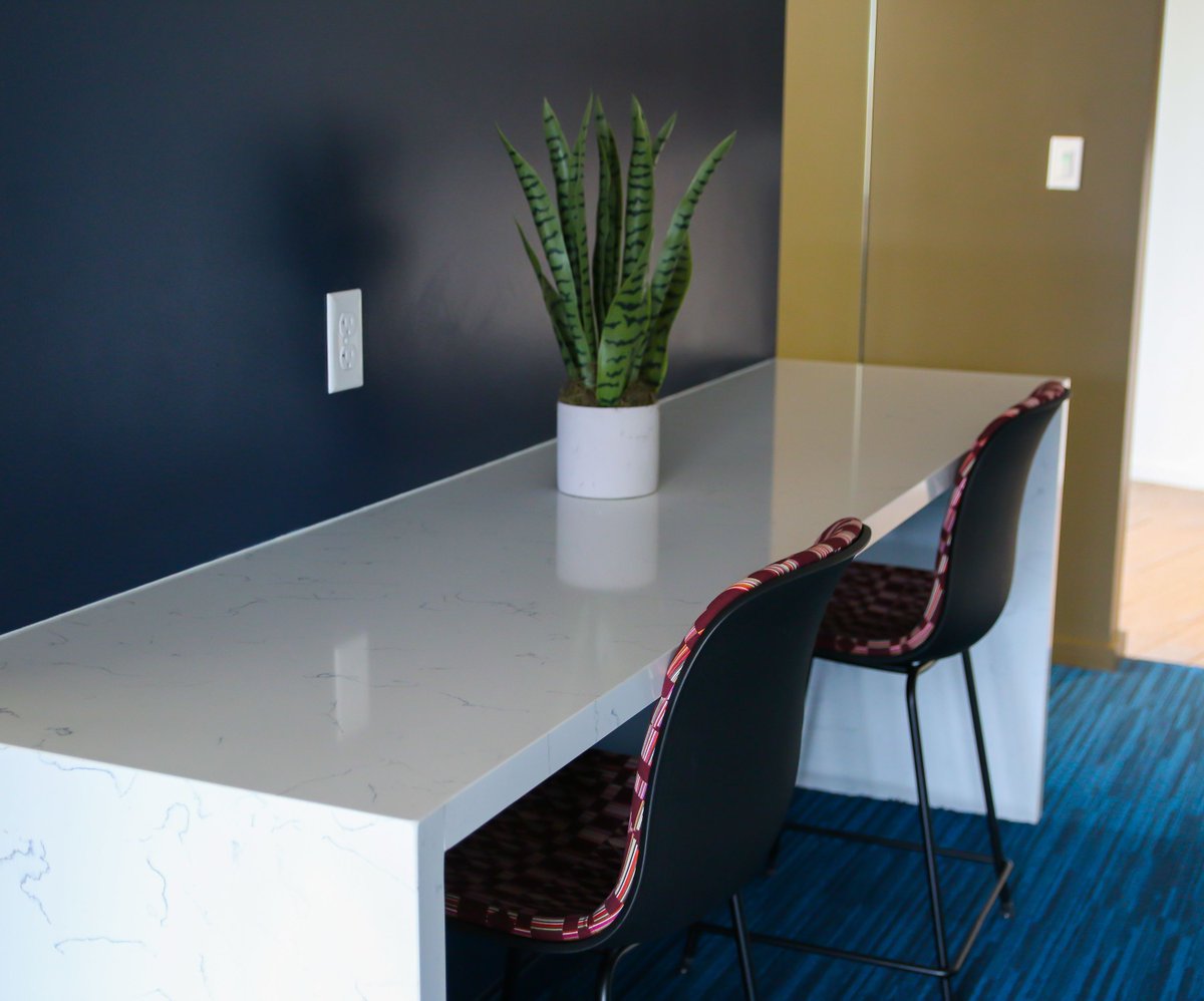 Need to get some work done outside of your apartment? The office space in The Collection is a great place to plug in your laptop and get to work!