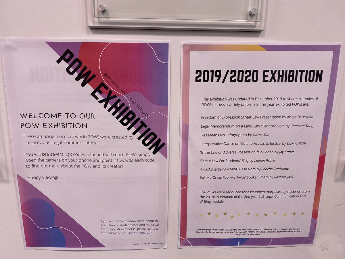 Work exhibited this year includes interpretative dance, slam poem, blog, Legal Design, infographic, video, case note, street law presentation & research memorandum. Actual POW’s & student reflections on the same #LegalEd #CreativePedagogies #AuthenticAssessment 3/x