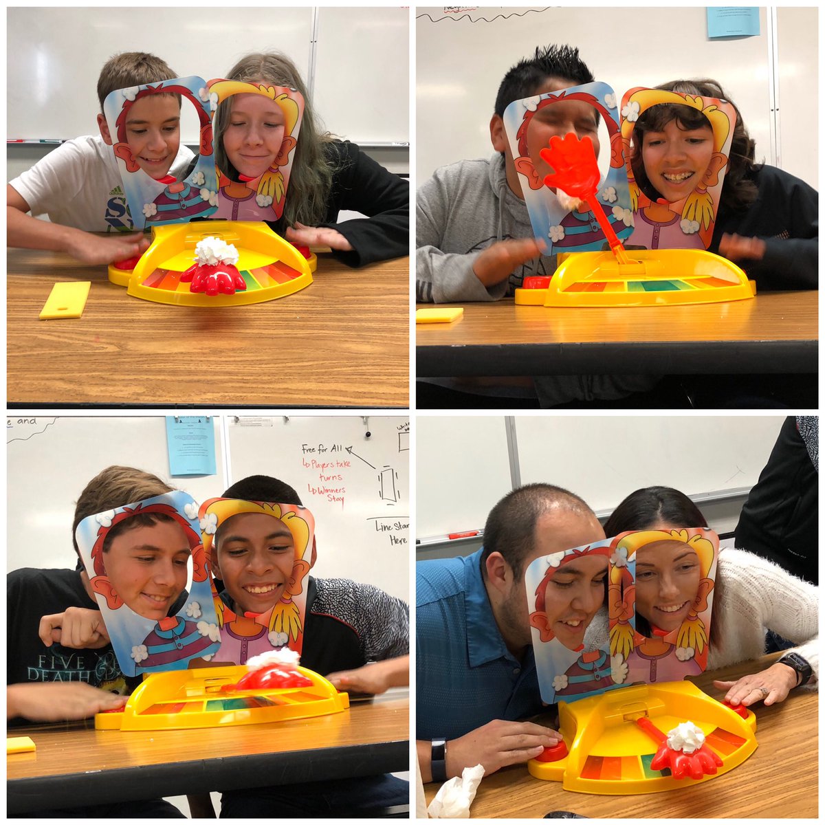 DesireeWillson's tweet photo. ASB practicing our Friday lunchtime activity @RMMSbulls #pieface #ASBlife #disrupttheperception #rmmsfam https://t.co/nTtCneEols