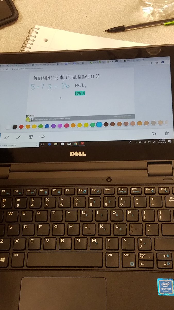lyders0220's tweet photo. Using @PearDeck to draw Lewis Dot structures and using #phet molecular geometry simulation on a website slide to look at these molecules in 2D & 3D! #ChemInABlender #BlendingScience #PreAPChemLife @SMCISD_EdTech https://t.co/GtYk83FC5a