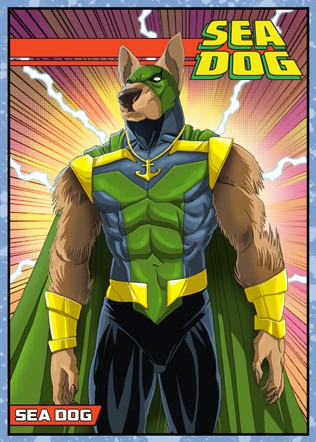 KoniWaves's tweet photo. Behold the world's greatest hero, SeaDog! Get this card and 6 more featuring the art of @dexter_art only on Indiegogo! https://t.co/HPWERviH2l https://t.co/cBWIKN2ef4