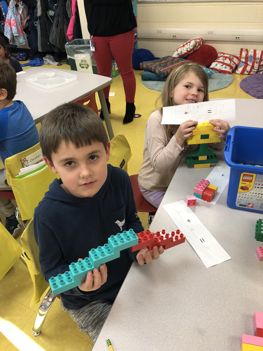 MrsMillerNPSD's tweet photo. Today in math each student built a structure using two colors and then wrote a corresponding addition sentence to tell about the materials they used! #npsdfdk #mathrocks #creativeminds https://t.co/5Ba285MwEq