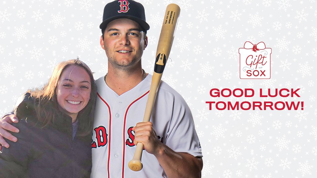 RedSox's tweet photo. Benny’s got you! #GiftOfSox https://t.co/365mAnGaPX