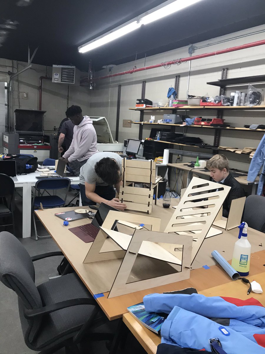 AWellwood's tweet photo. Exciting day fabricating with Grade 11 design students @Fuse33Calgary #sayyestothefuture @STSConnections #productdesign #MakerSpace https://t.co/70mT9UVY74
