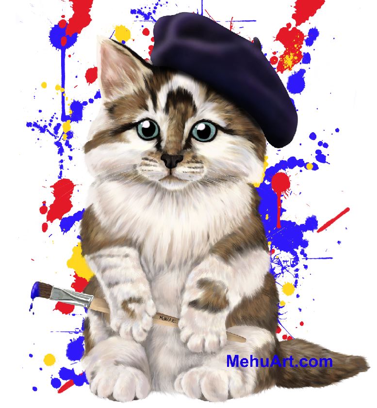 ColorMeCritters's tweet image. Halloween kitten decided to dress up and paint today and became an artist cat.

redbubble.com/people/mehu/wo…

#catart #artcat #paintercat #cat #MehuArt #art