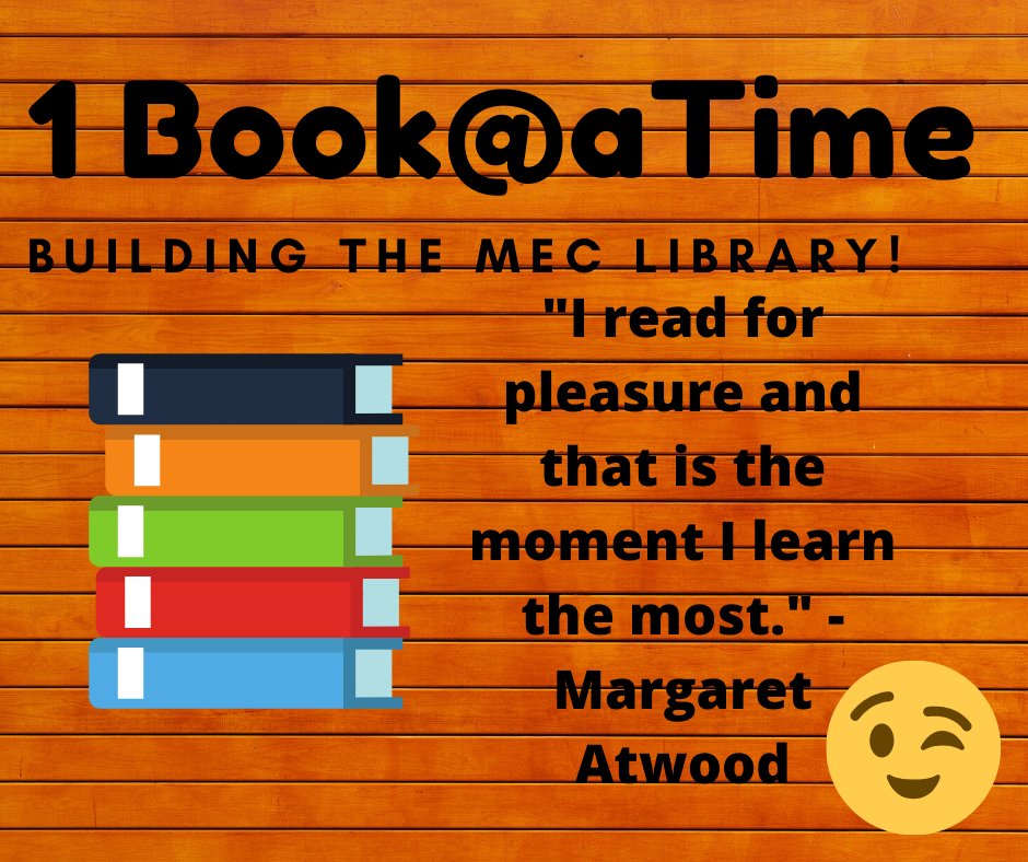 1 Book @ a Time! 
We are a small public school with 260 students. OUR STUDENTS LOVE TO READ!!!!!!  Your donation of 1 book to MEC WILL make a huge difference to our students!  
Thank you!

Link to Amazon list:
bit.ly/1BookataTime