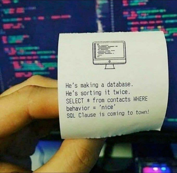 Tis the season! #SQL #developerhumor