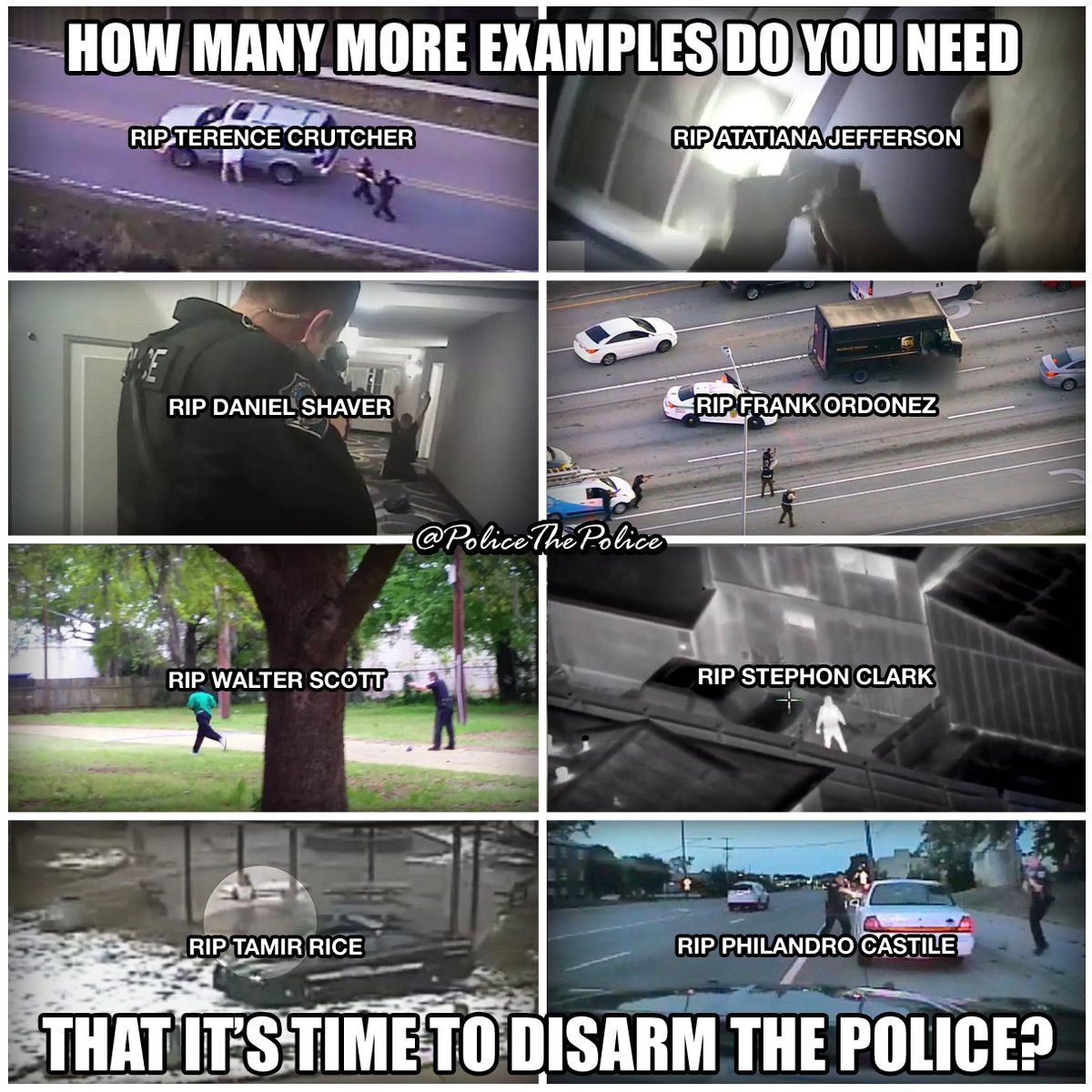 PoliceThePolic1's tweet photo. What if I told you that cops have killed more innocent people than mass shooters? Not sounding like a crazy idea anymore, is it? SWAT should be the only cops that are armed. Disagree, tell us why!

Source: https://t.co/0oZdJEaqqA
#PoliceThePolice #PTP #FilmingCops https://t.co/9fxrg6dqE2