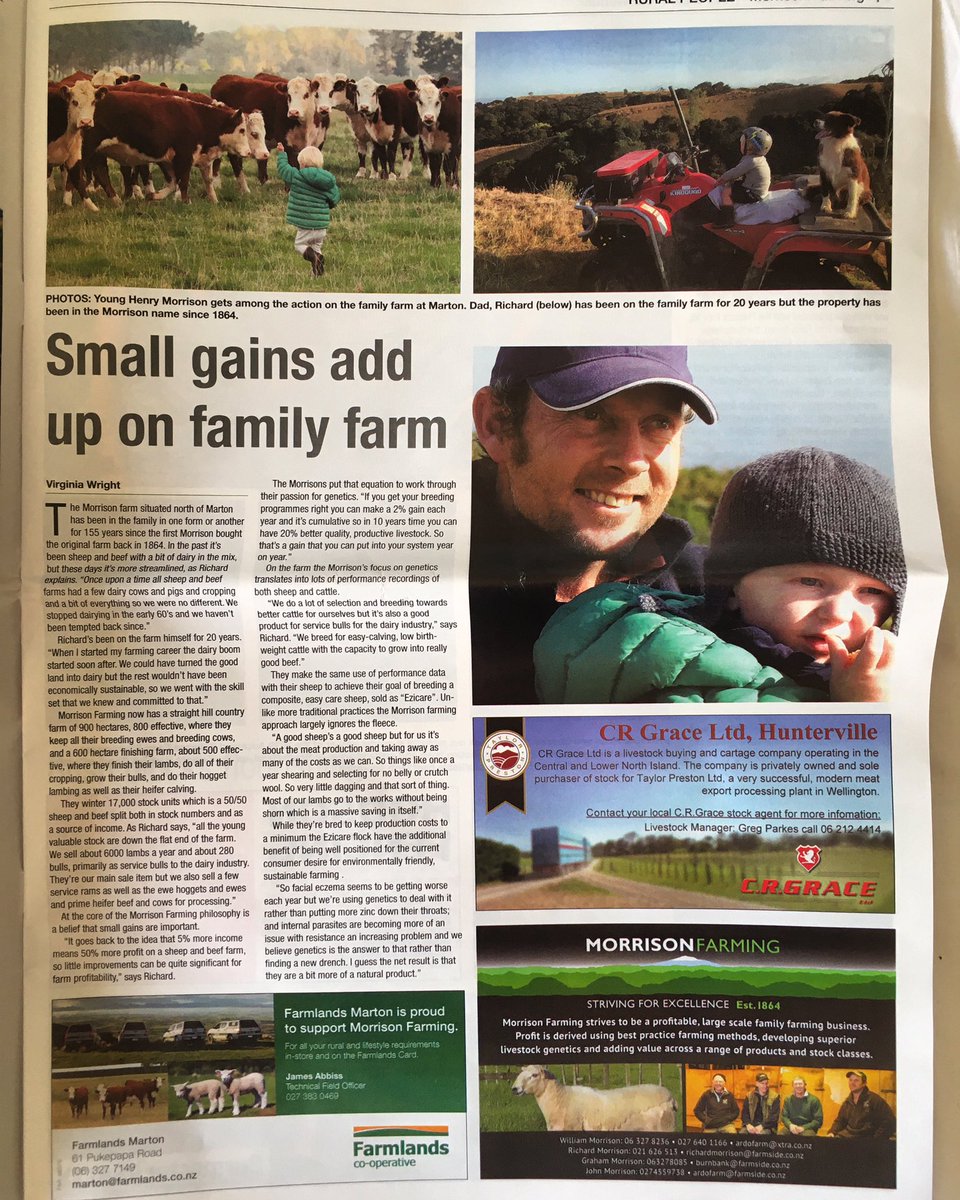Very proud of my husband and son! Sharp looking lads on the land! Business Rural North, published by Waterford Press. #nzfarming