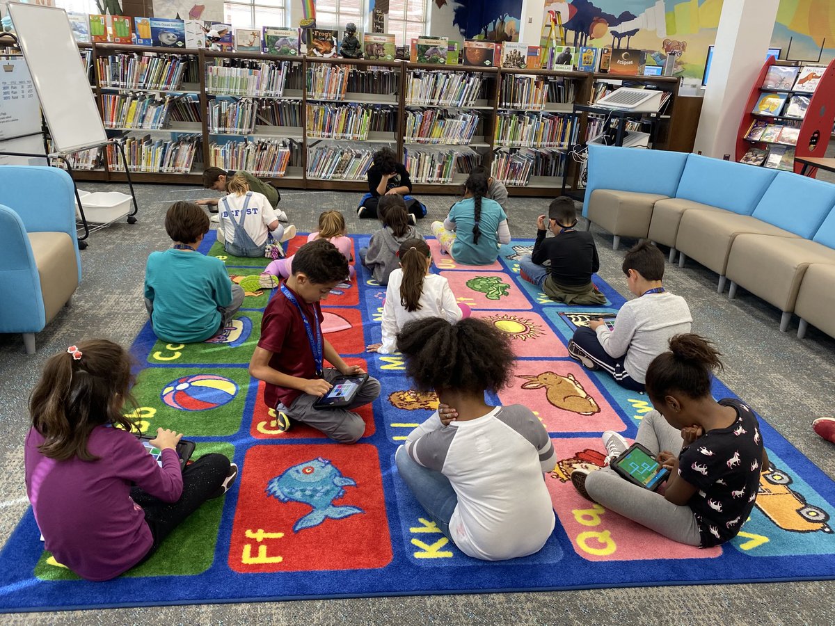 It’s the Hour of Code Initiative in the Creech Library. #creechpride  #kisdlibrarians