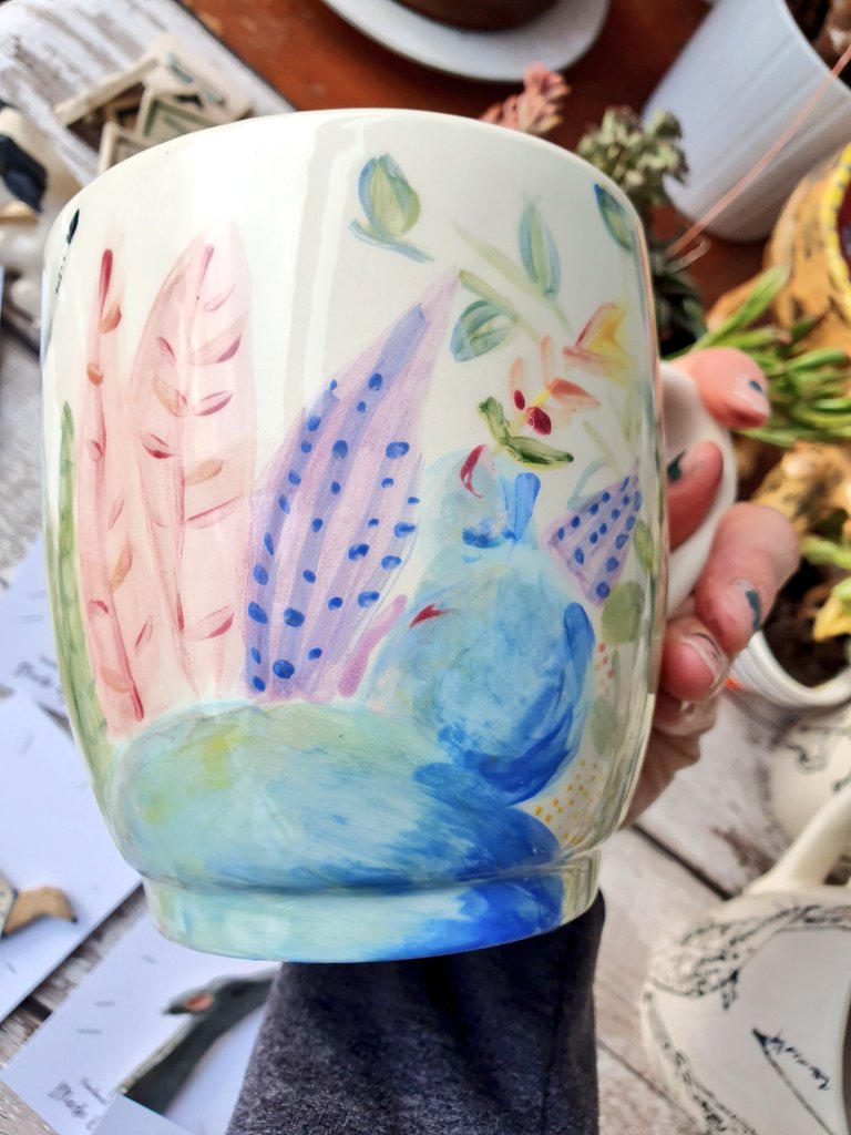 Hand illustrated mug. Only one available #HandmadeHour #woofwoofwednesday