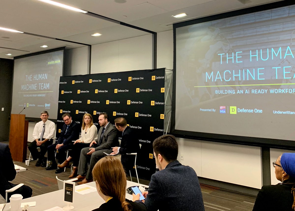 INSAlliance's tweet image. Thank you to our panelists and everyone who joined us this morning for The Human Machine Team: Building an AI Ready Workforce breakfast briefing! Discussions like these are crucial to ensuring that our workforce remains ready to adapt as technologies advance. #HumanMachineTeam