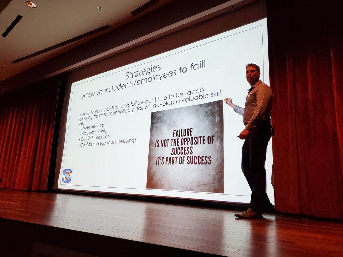 WaunakeeCTE's tweet photo. Failure is not the opposite of success,  it is part of success. We need to help our students fail, persevere,  problem solve, and have the confidence to move on.#PathwaysWI2019 https://t.co/QCCvbBRjb3