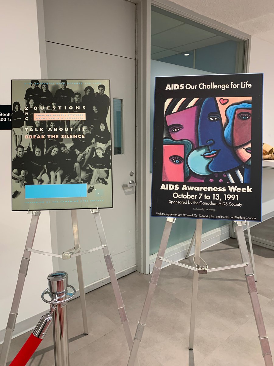 CDNAIDS's tweet photo. Recently, some of CAS’s past campaigns were put on display as part of @GovCanHealth's celebration of #100YrsofHealth. #HIVfightnotover https://t.co/hdN3mNOA30