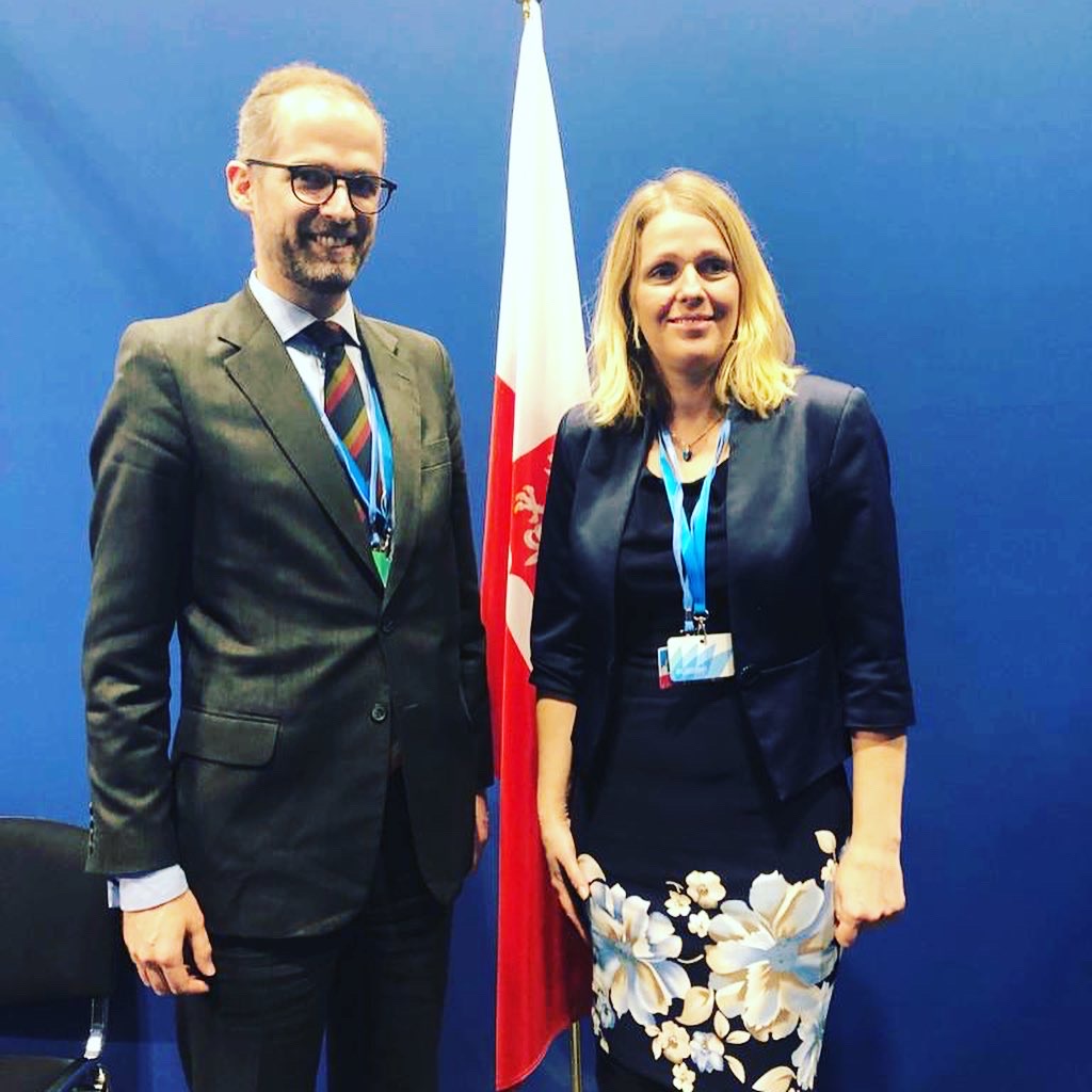 Series of bilateral meetings during #cop25CL between Adam Guibourge-Czetwertynski, Undersecretary of State in Polish Ministry of Climate, Atanaska Nikolova from Bulgarian Ministry of Environment and Water and Barbara Botos from Hungarian Ministry of Innovation and Technology.