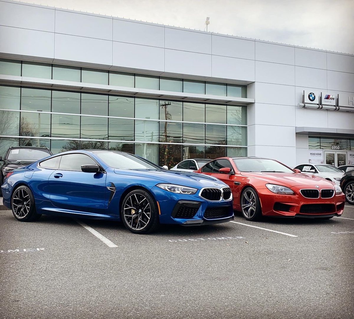 HendrickBMW's tweet photo. In with the new, out with the old! One of our customers traded in his old M6 for this stunning Sonic Speed Blue 2020 BMW M8 ๐คค #sonicspeed #M8 #bmwM8 #mthemostpowerfulletterintheworld #hendrickbmw #BMW #bmwusa #ultimatedrivingmachine #2020bmw #bmwroadhome #roadhome https://t.co/bacnJbzvQW