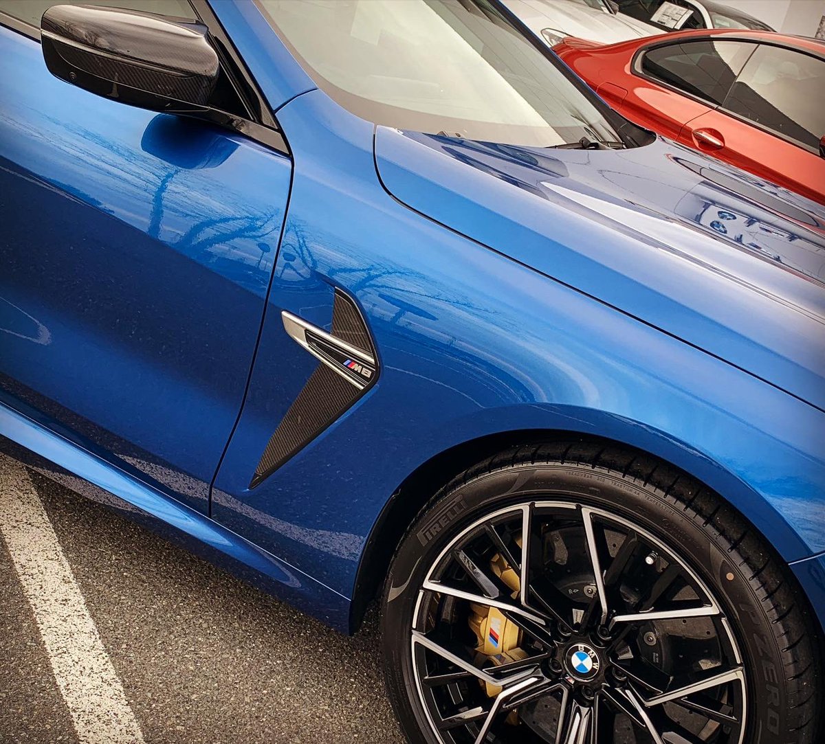 HendrickBMW's tweet photo. In with the new, out with the old! One of our customers traded in his old M6 for this stunning Sonic Speed Blue 2020 BMW M8 ๐คค #sonicspeed #M8 #bmwM8 #mthemostpowerfulletterintheworld #hendrickbmw #BMW #bmwusa #ultimatedrivingmachine #2020bmw #bmwroadhome #roadhome https://t.co/bacnJbzvQW